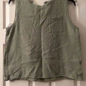 Olive Green Sleeveless Top